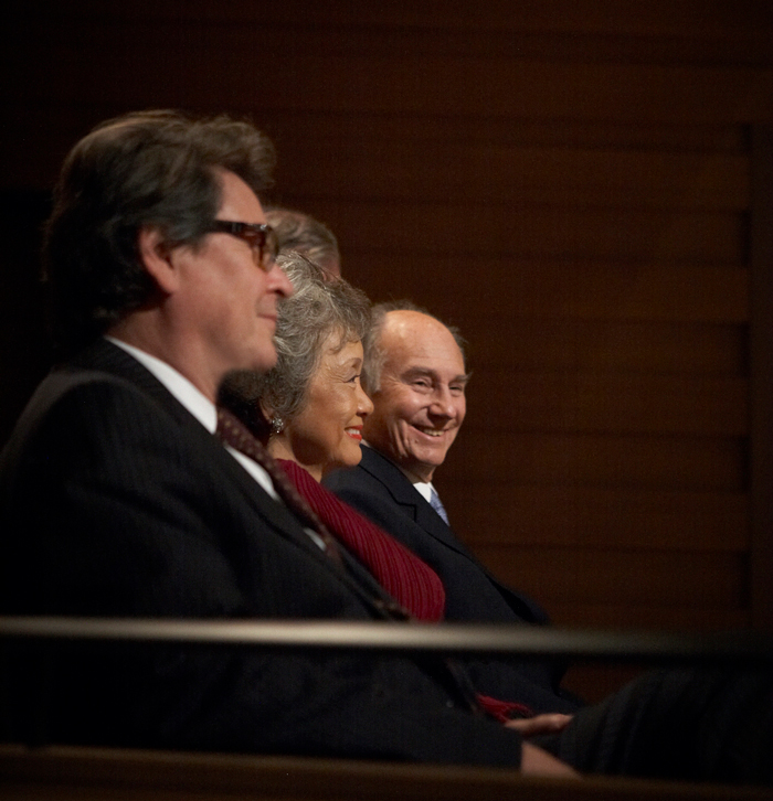 Dr. Peter Simon, The Right Honourable Adrienne Clarkson, and His Royal Highness The Aga Khan.