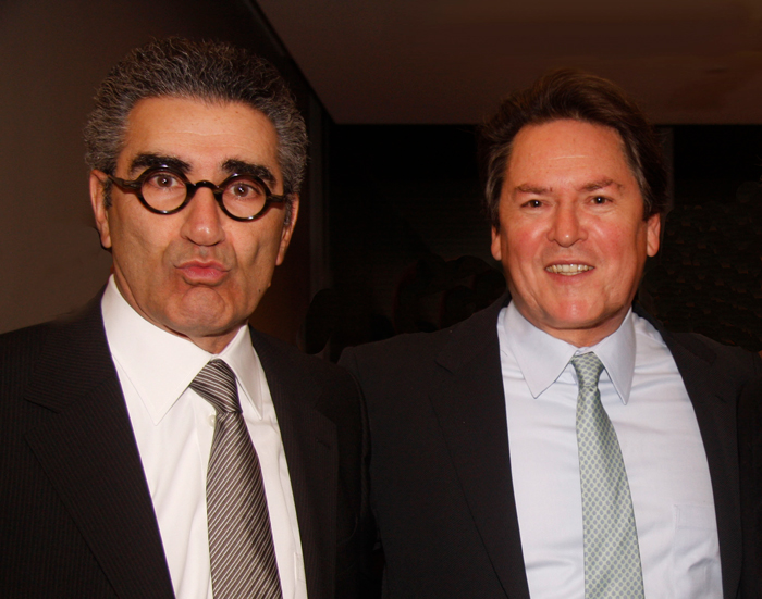 Eugene Levy with Dr. Peter Simon.