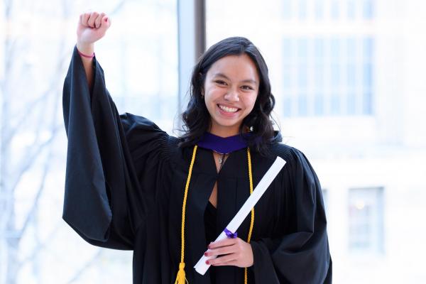 Recognizing Achievement - girl with diploma