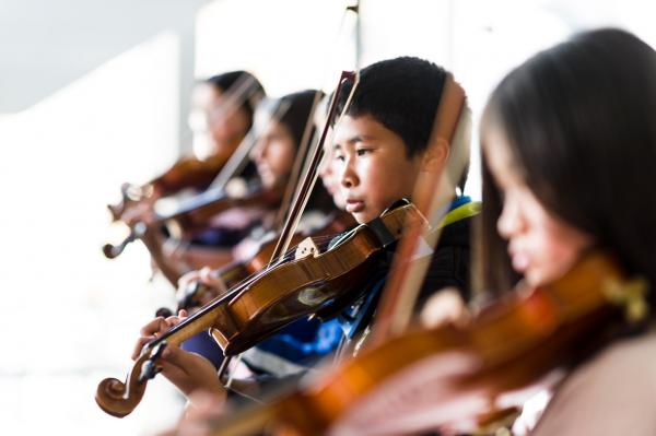 Group Classes and Ensemble for Children - violin students