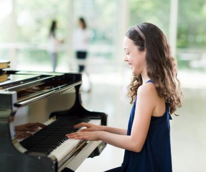 Girl playing piano