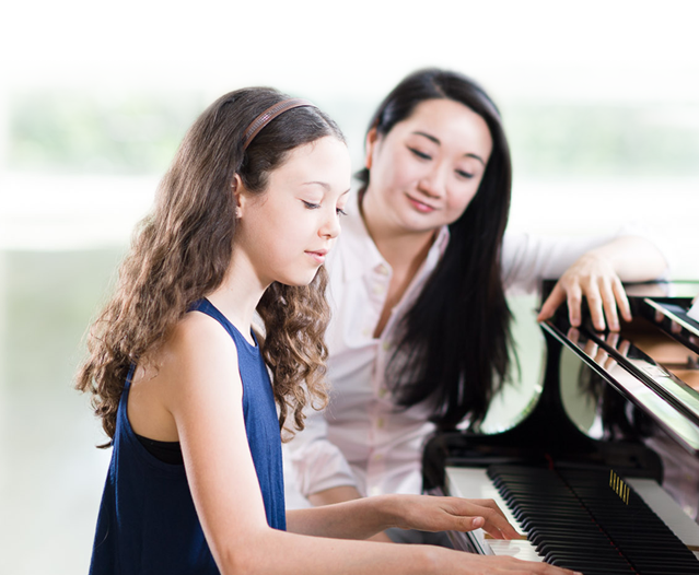 Girl playing piano